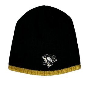 Pittsburgh Penguins Winter Beanie Hat Black Gold NFL OS
